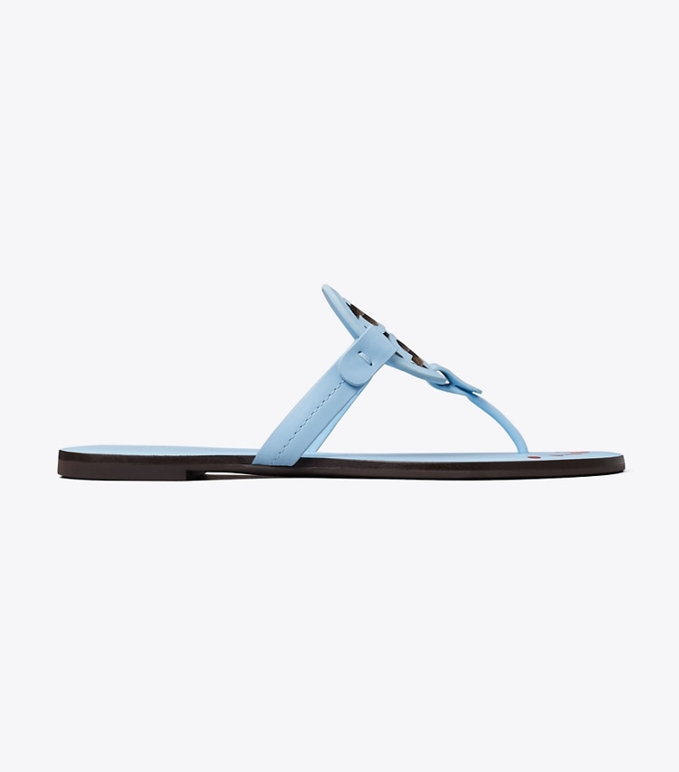 Tory Burch designer sandales Miller pédicure in PALE BLUE side