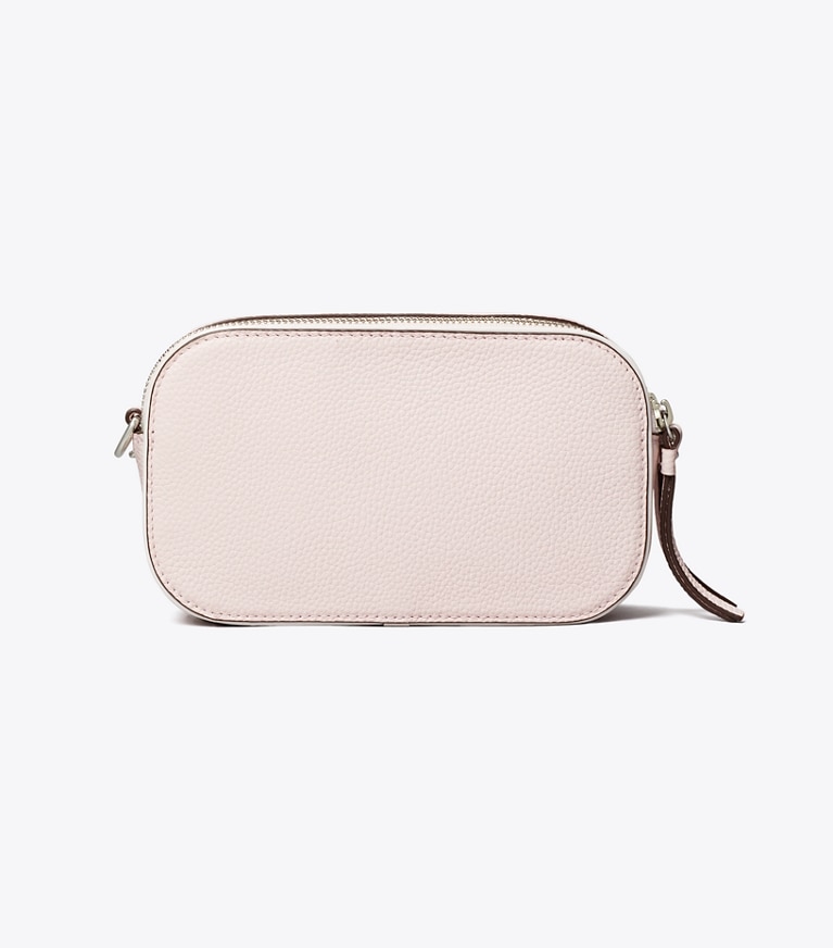 Tory Burch designer crossbody bags Miller Patent Border Mini Crossbody Bag in Pale Pink angle