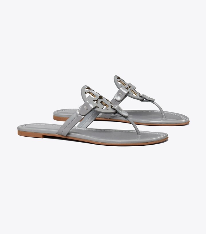 Shoes Sandals Comfort Sandals Tory Burch Comfort Sandals silver-colored casual look 