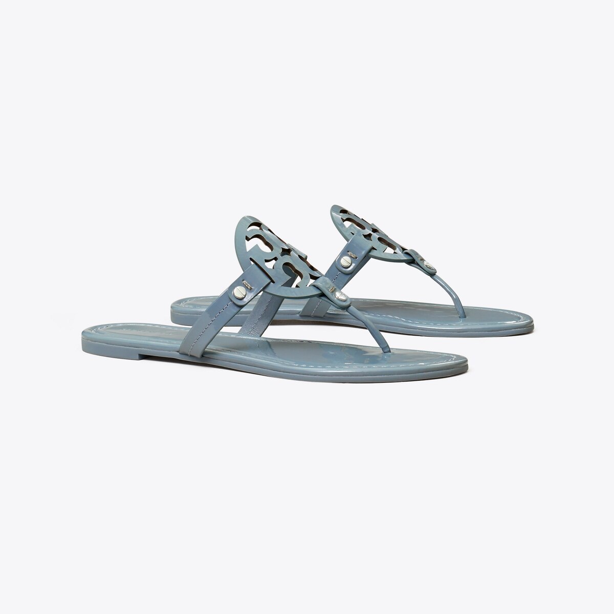 Light blue tory burch miller sandals best sale