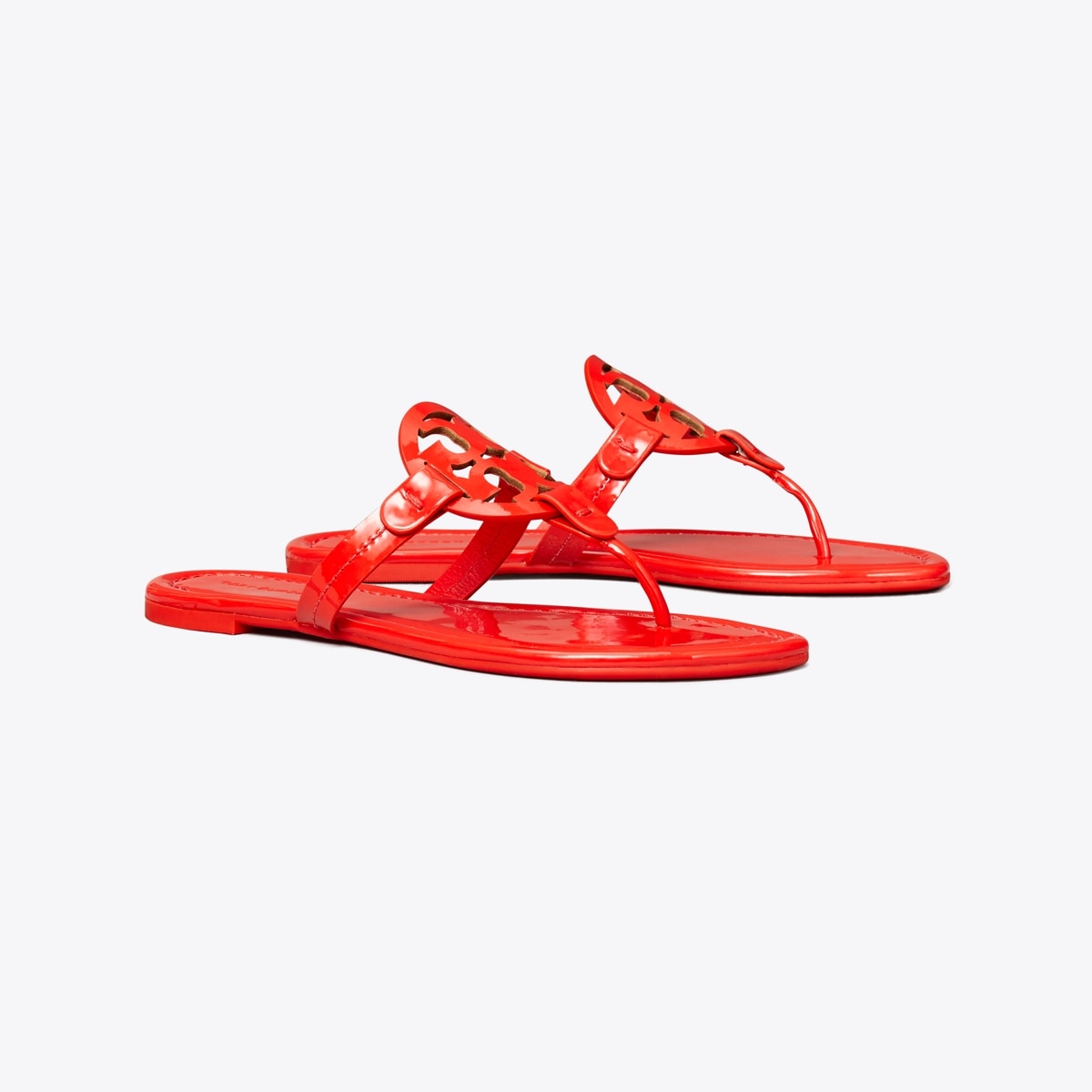 【Tory Burch】MILLER パテント サンダル／ブレイジング レッド Miller Patent Sandal: Women's Designer Sandals | Tory Burch