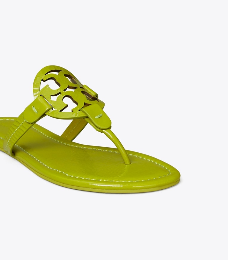 Tory Burch designer sandals Miller Patent Sandal in GREENWAY angle