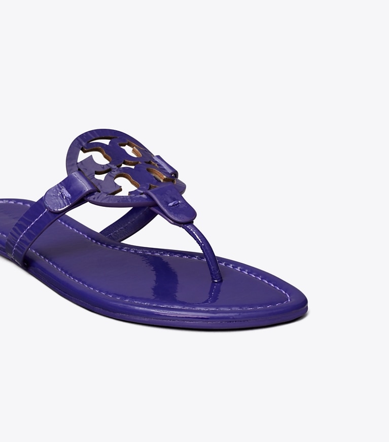 Tory Burch designer sandals Miller Patent Sandal in DEEP PURPLE angle