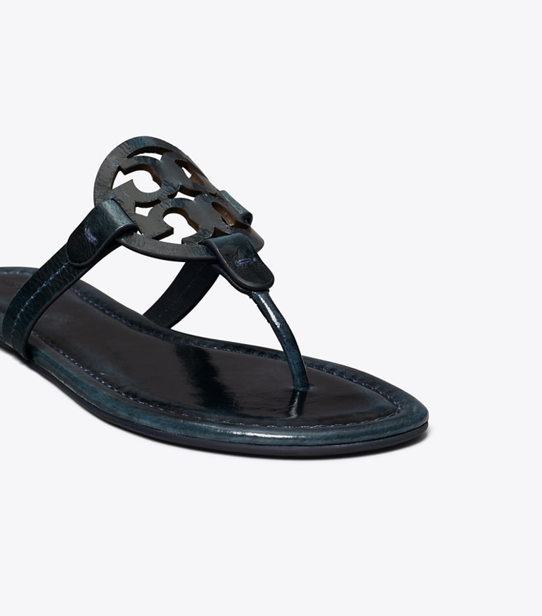Tory Burch designer sandals Miller Patent Sandal in AGED NAVY angle