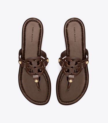 Tory Burch designer sandals Miller Patent Sandal in Coconut overhead