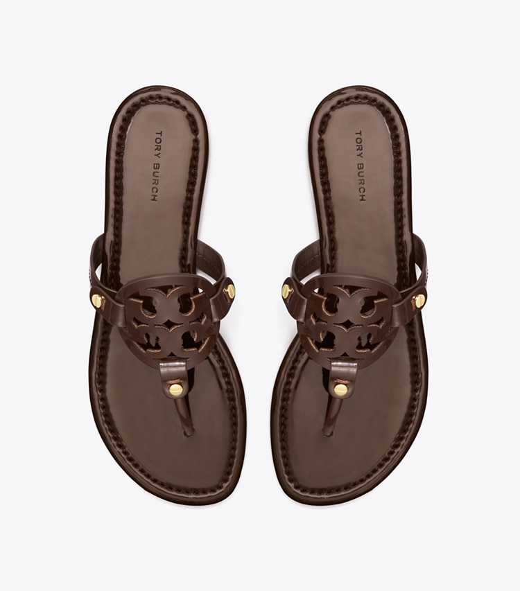 Tory Burch designer sandals Miller Patent Sandal in Coconut overhead