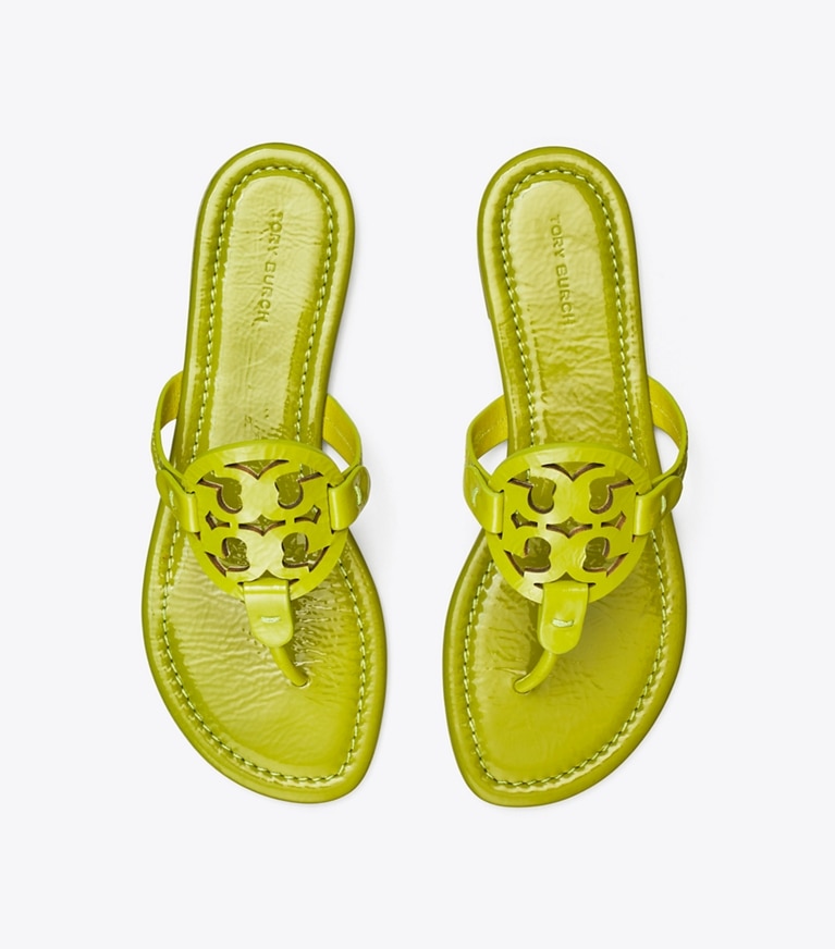 Tory Burch designer sandals Miller Patent Sandal in GREENWAY angle