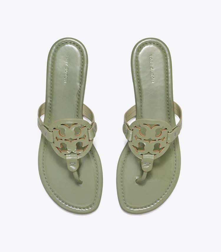 Tory Burch designer sandals Miller Patent Sandal in LIGHT JADE overhead