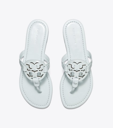 Tory Burch designer sandals Miller Patent Sandal in LIGHT BLUE overhead