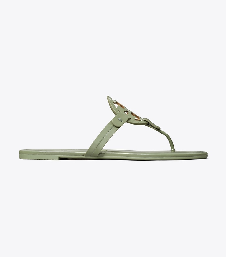 Tory Burch designer sandals Miller Patent Sandal in LIGHT JADE angle