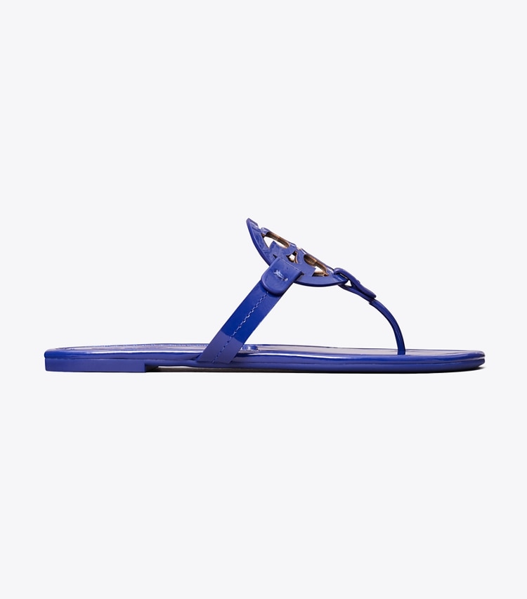 Tory Burch designer sandals Miller Patent Sandal in BALLPOINT BLUE side