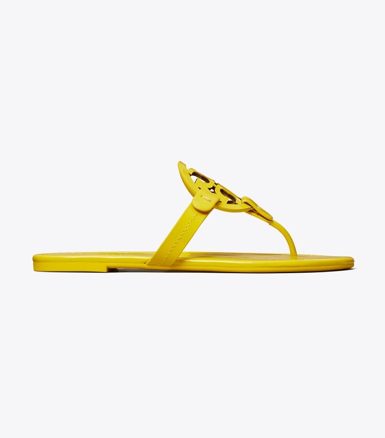 Tory Burch designer sandals Miller Patent Sandal in LEMON RIND side