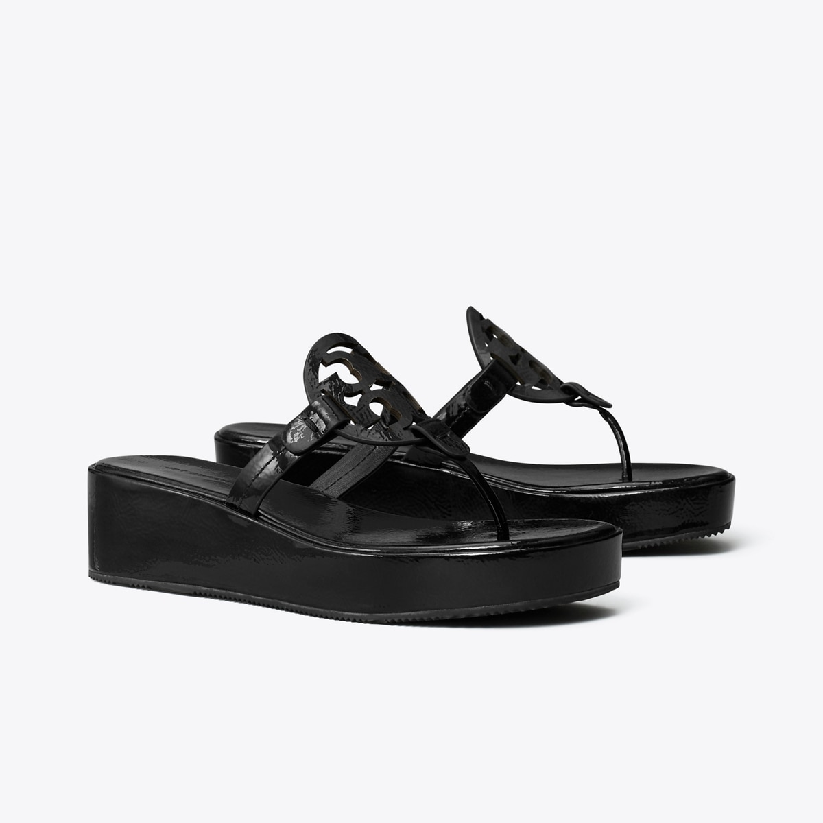 【Tory Burch】MILLER ウェッジサンダル/ココア Miller Patent Wedge Sandal: Women's Designer Sandals | Tory
