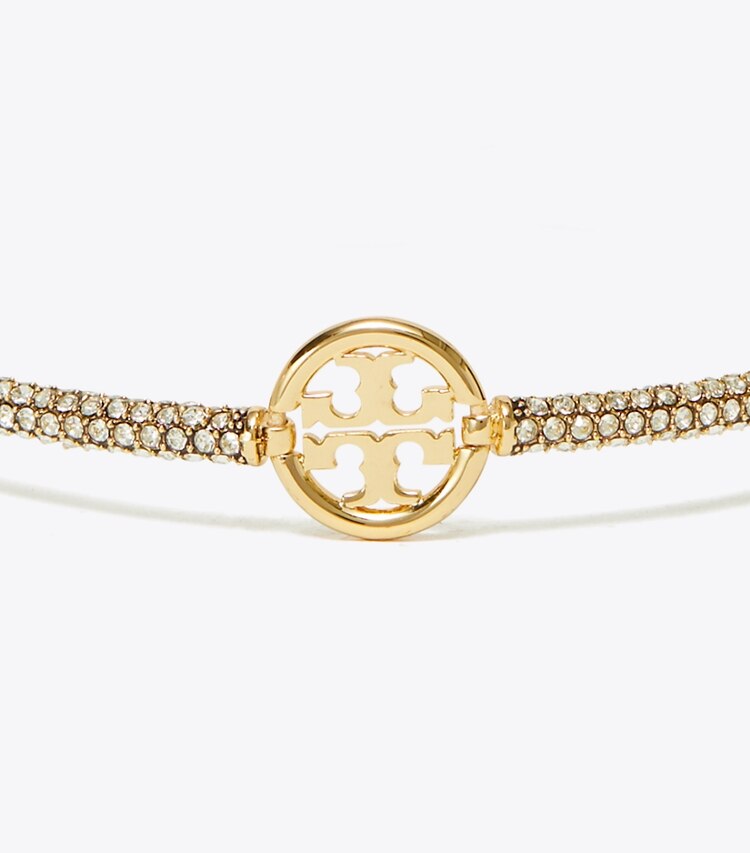 Tory Burch designer bracelets Miller Pavé Bracelet in Tory Gold / Crystal detail