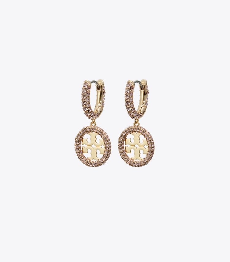 Miller Pavé Huggie Hoop Earring: Women's Jewelry | Earrings | Tory Burch UK