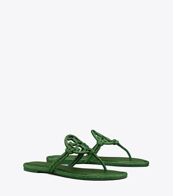 Tory Burch designer sandals Miller Pavé Knotted Sandal in DARK CLOVER angle