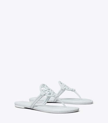 Tory Burch designer sandals Miller Pavé Knotted Sandal in LIGHT SUMMIT angle