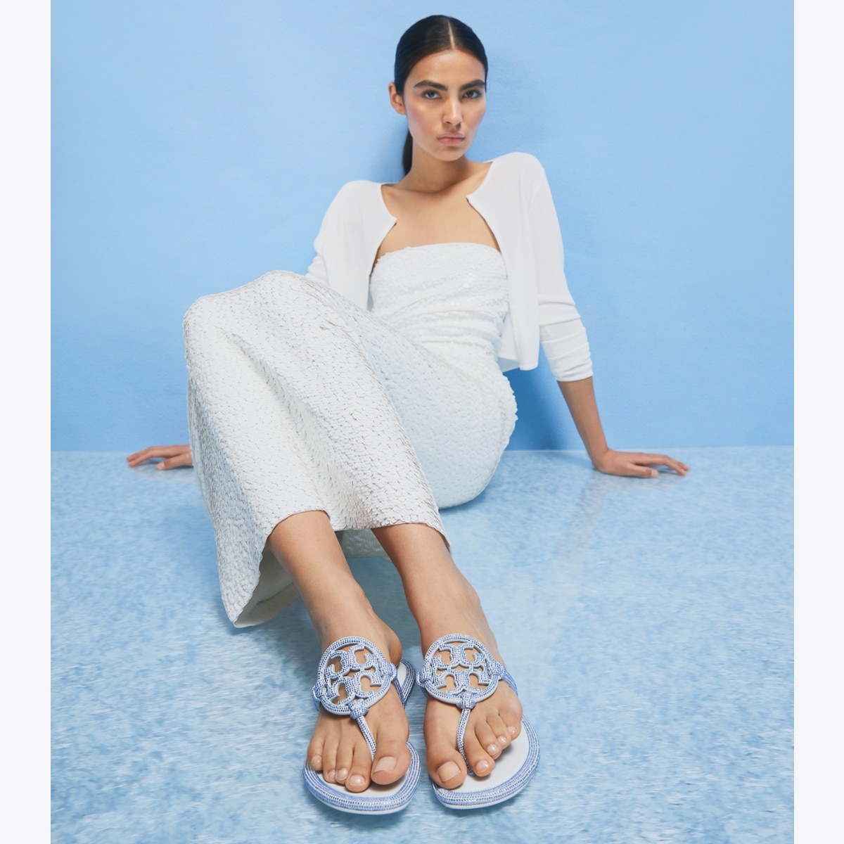 Designer Sandals Light Blue Tory Burch Sandals Tory Burch Light