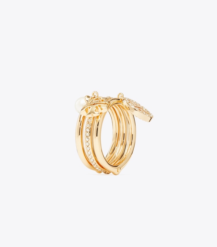 Miller Pavé Charm Ring: Women's Jewelry | Rings | Tory Burch EU