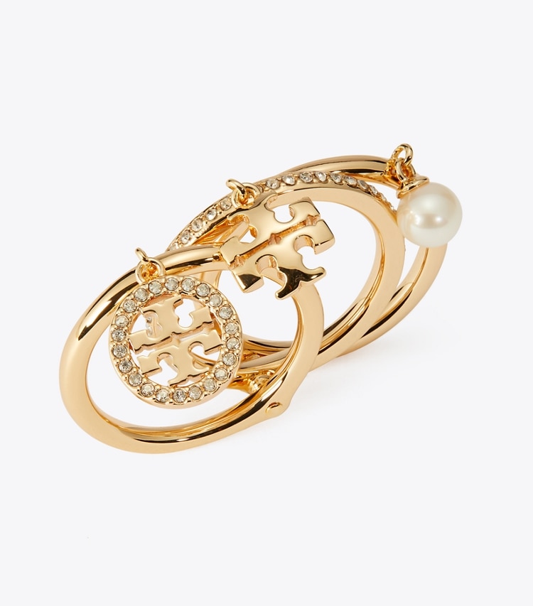 Miller Pavé Charm Ring: Women's Jewelry | Rings | Tory Burch EU