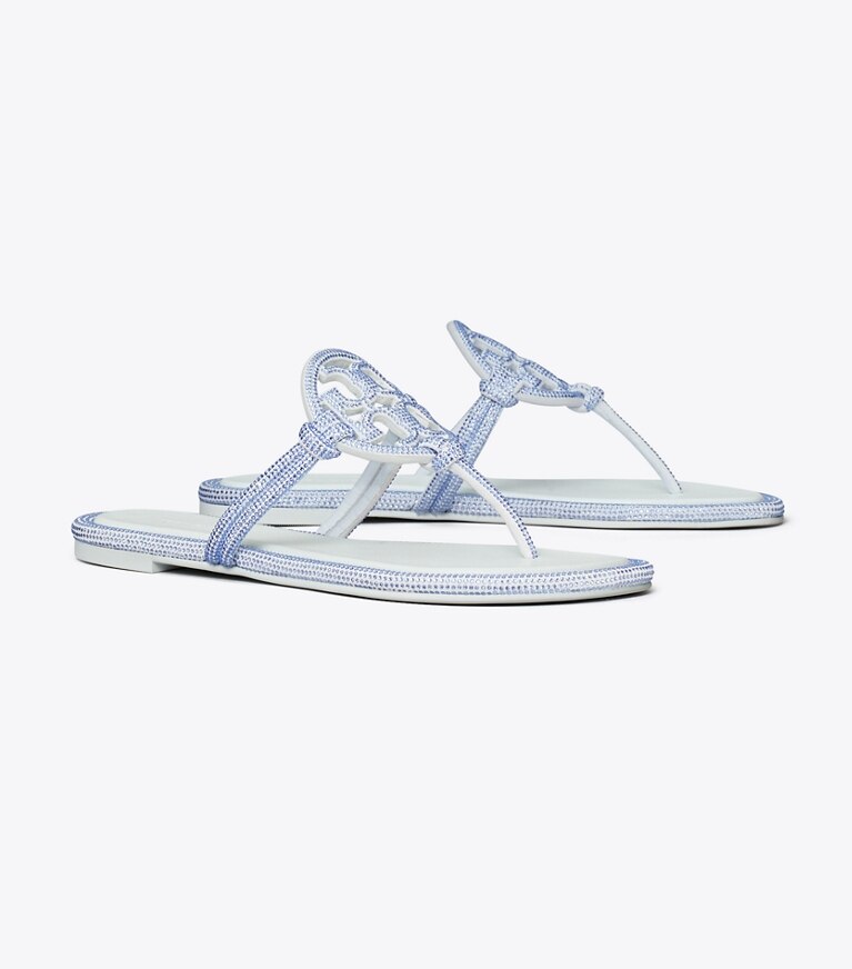 Tory Burch miller soft popular sandals and white