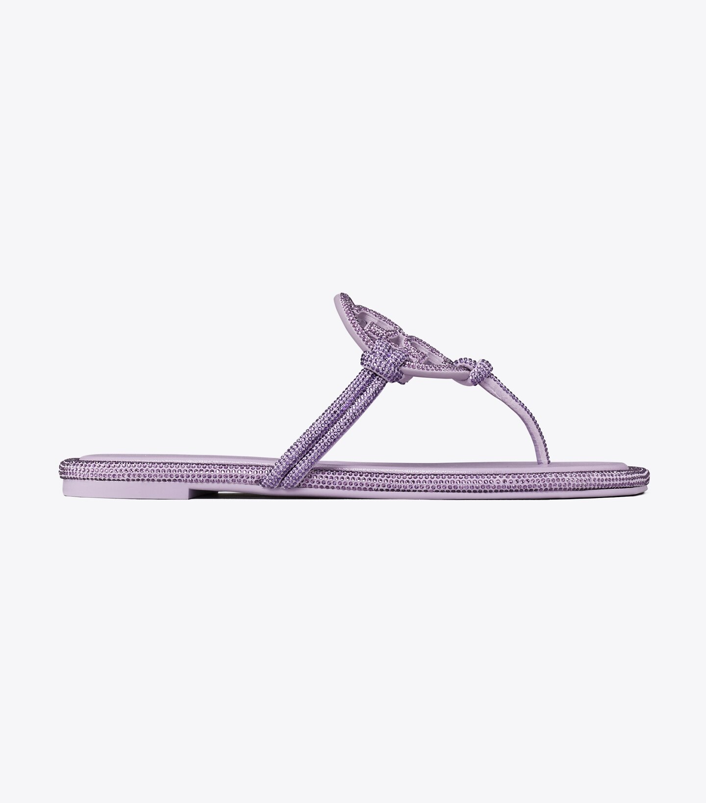 TORY BURCH フラワー柄ビジュー ミュール レディース