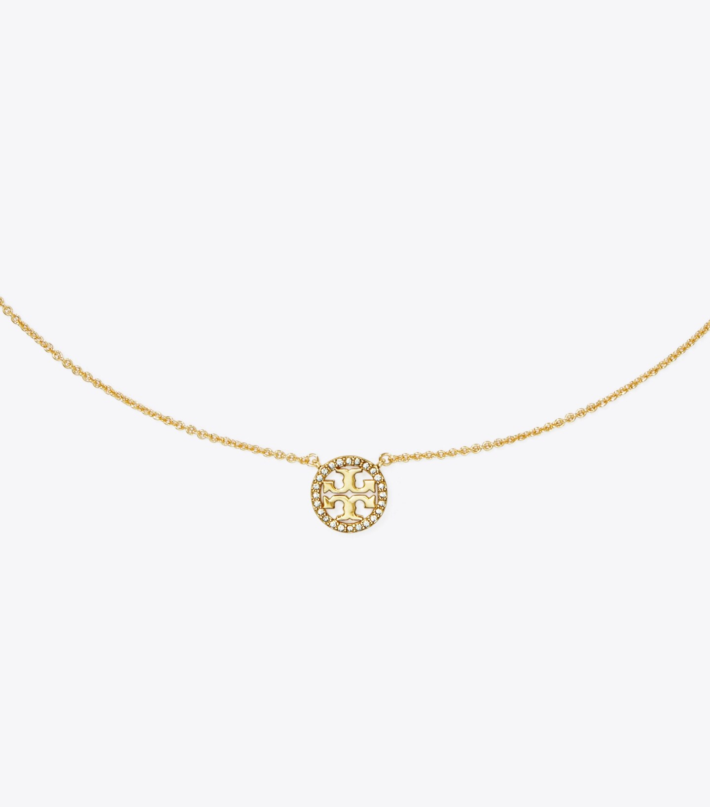 Miller Pavé Logo Delicate Necklace