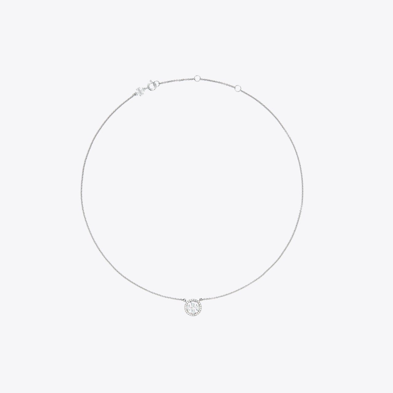 Miller Pavé Logo Delicate Necklace: Women's Designer Necklaces