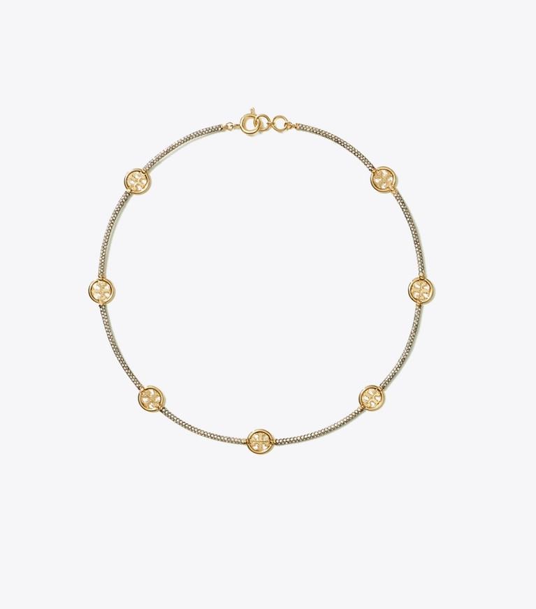 Tory burch outlet delicate logo necklace