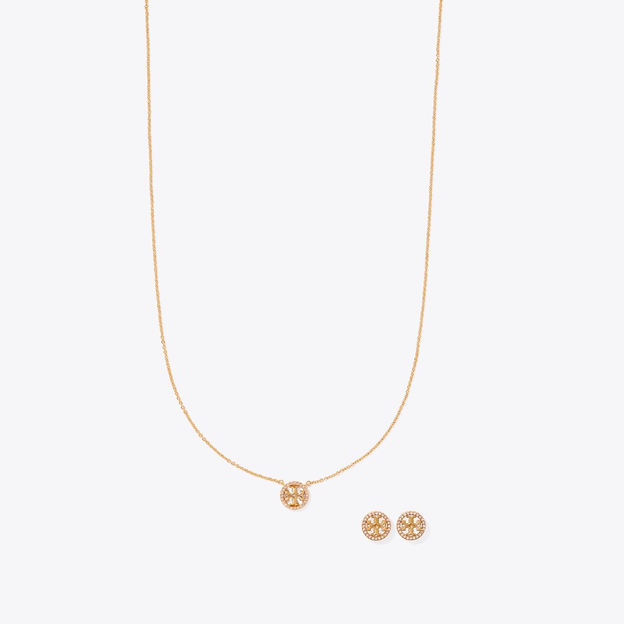 Miller Pavé Pendant Necklace & Stud Earring Gift Set