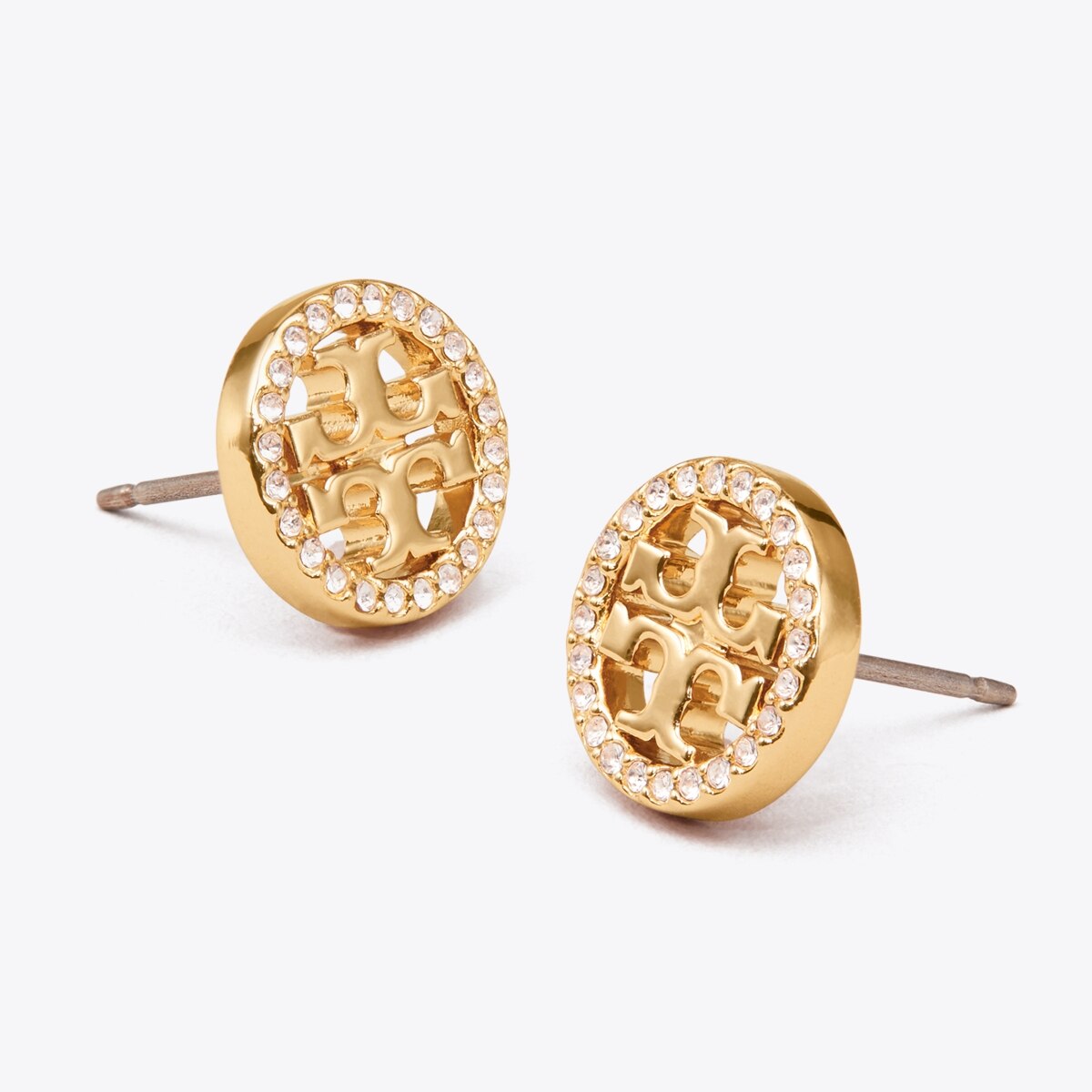 TORY BURCH MILLER STUD EARRING ゴールド miller-pavé-stud-earrings-