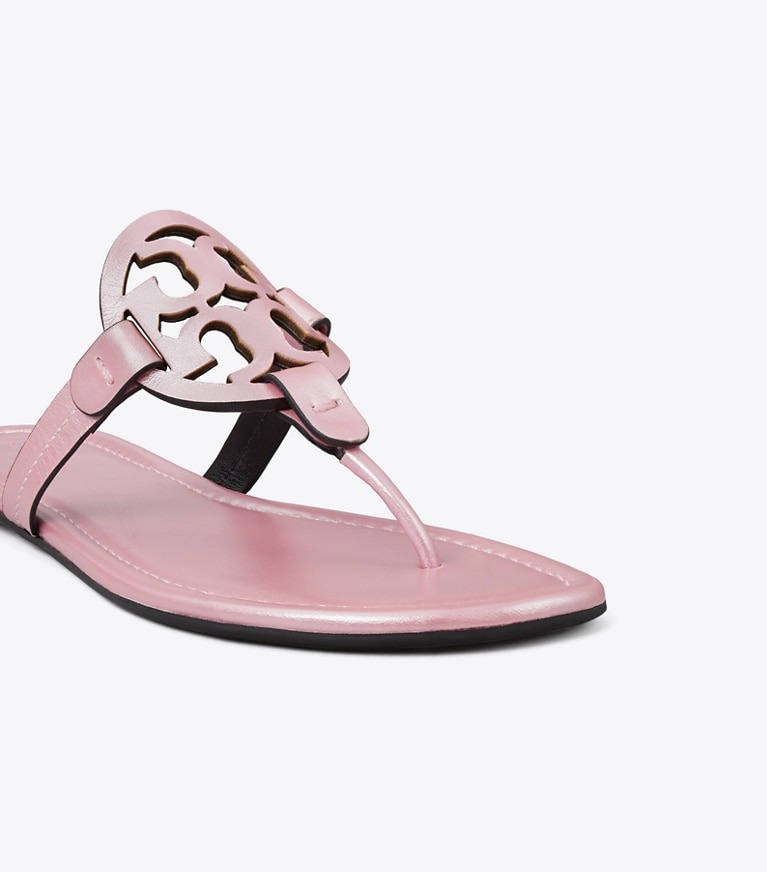 Tory Burch designer sandals Miller Pearlescent Sandal in PEARLESCENT PINK detail
