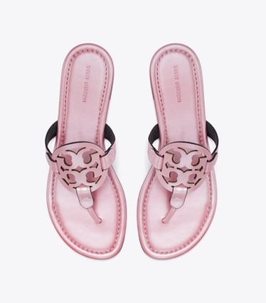 Tory Burch designer sandals Miller Pearlescent Sandal in PEARLESCENT PINK overhead