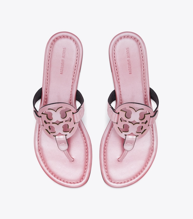 Tory Burch designer sandals Miller Pearlescent Sandal in PEARLESCENT PINK overhead