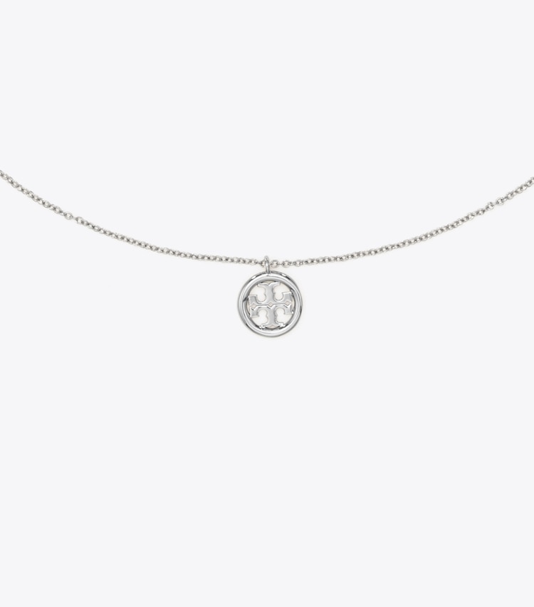 Tory Burch designer necklaces Miller Pendant Necklace in Tory Silver detail