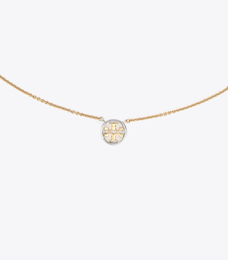 Tory Burch designer necklaces Miller Pendant Necklace in Tory Gold/Tory Silver detail
