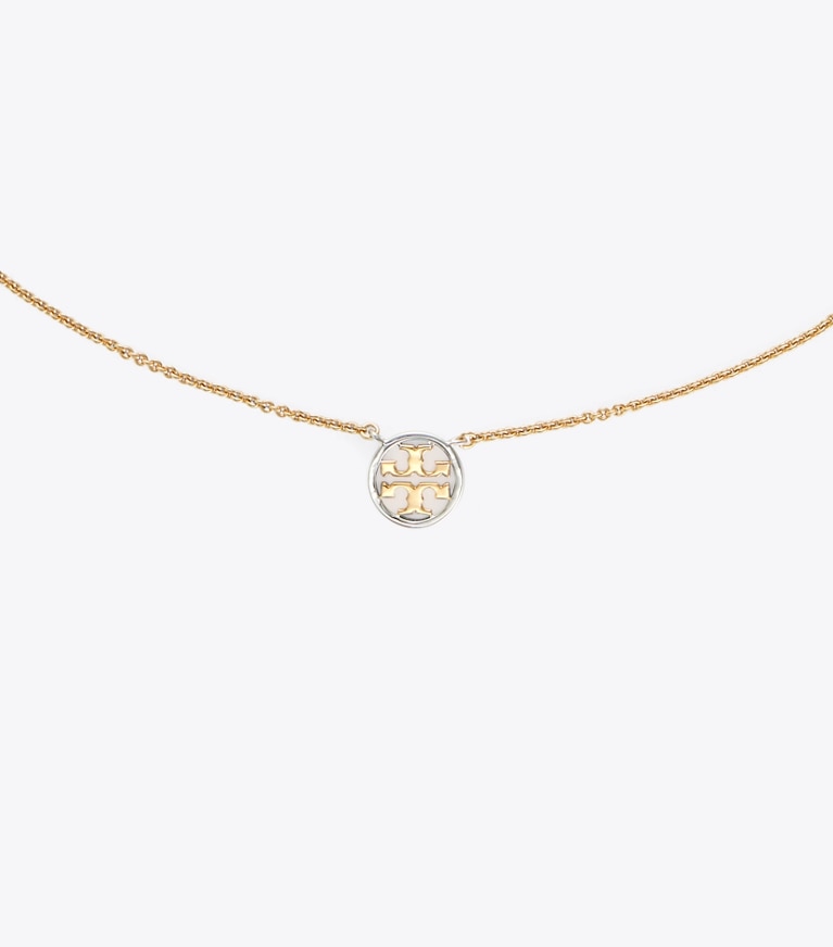 Tory Burch designer necklaces Miller Pendant Necklace in Tory Gold/Tory Silver front
