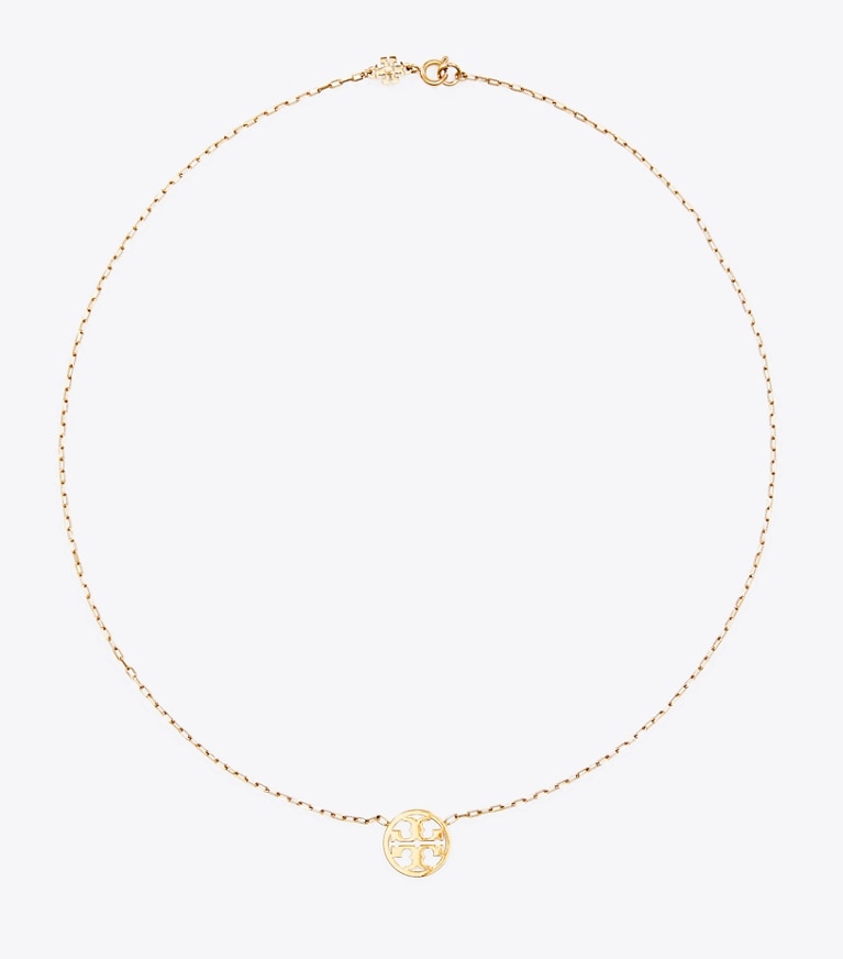 Tory Burch designer necklaces Miller Pendant Necklace in Tory Gold front