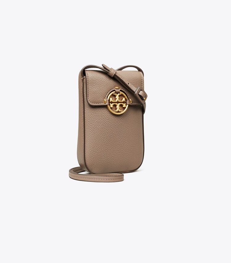 Tory Burch designer mini bags Miller Phone Crossbody in Wild Mushroom angle