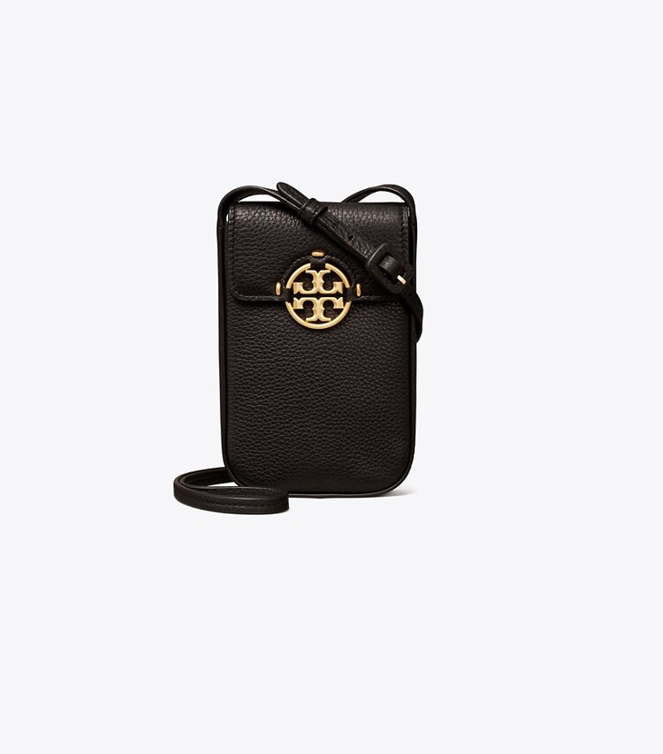 Tory Burch designer mini bags Miller Phone Crossbody in Black front