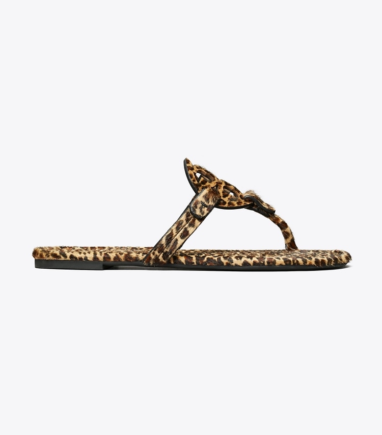 Tory Burch designer sandals Miller Printed Calf Hair Sandal in LEOPARD MULTI side