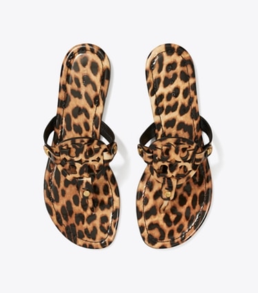 Tory Burch designer sandals Miller Printed Patent Sandal in CLASSIC LEOPARD overhead