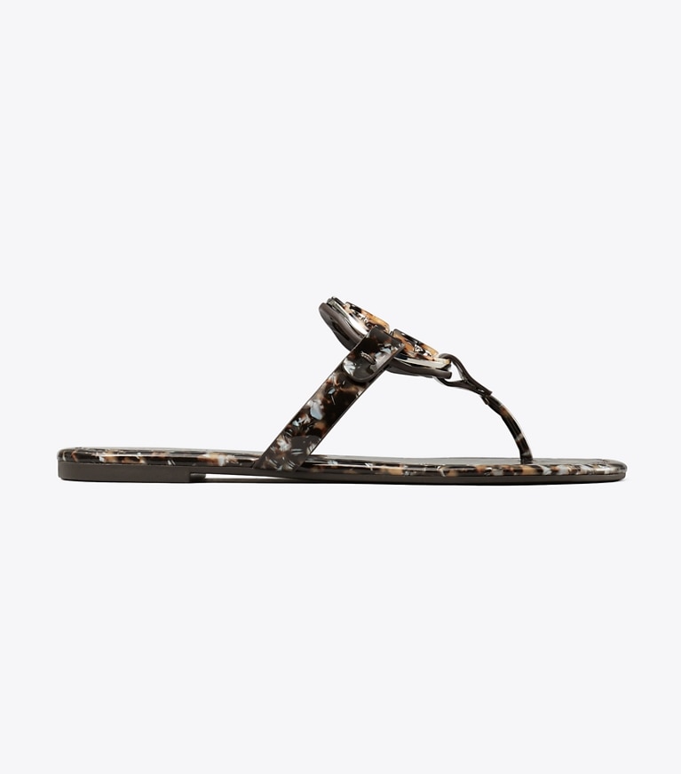 Tory Burch designer sandals Miller Printed Patent Sandal in CARAMEL MULTI / CARAMEL MULTI angle