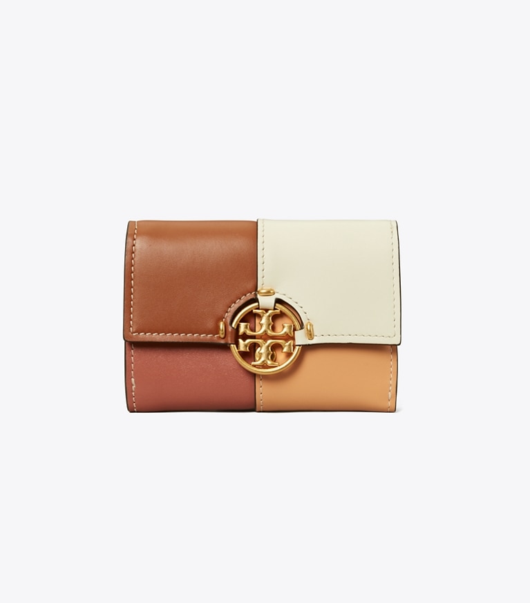 Tory Burch designer wallets Miller Quad Colorblock Medium Flap Wallet in Multi angle
