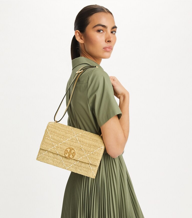 Miller Raffia Shoulder Bag: Women's Designer Shoulder Bags | Tory 