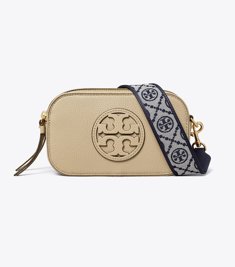 Tory Burch designer geldbörsen Miller Riemen mit T-Monogramm in Tory Navy front