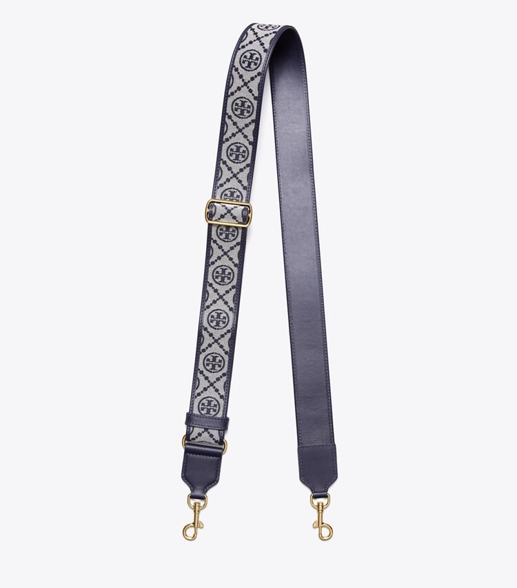 Tory Burch designer geldbörsen Miller Riemen mit T-Monogramm in Tory Navy front