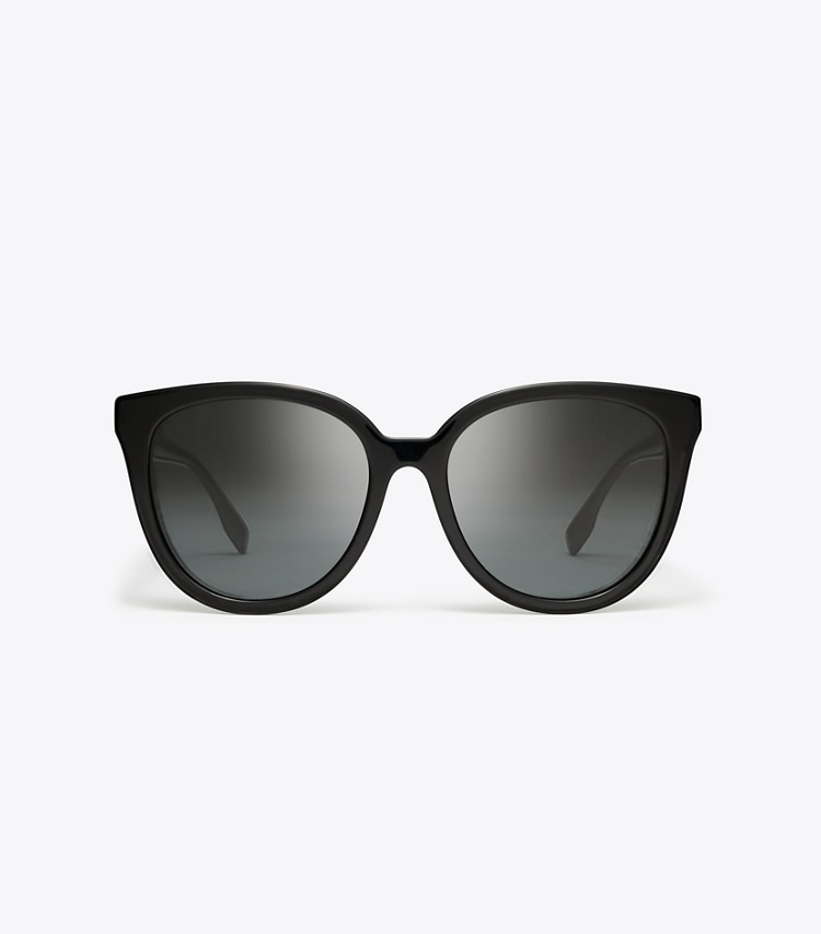 Tory Burch designer サングラス＆アイウェア ミラー パントスサングラス in BLACK/DARK GREY front