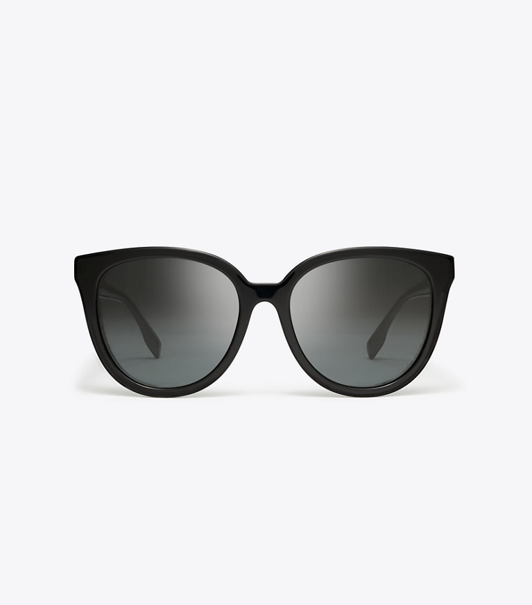 Tory Burch designer サングラス＆アイウェア ミラー パントスサングラス in BLACK/DARK GREY front