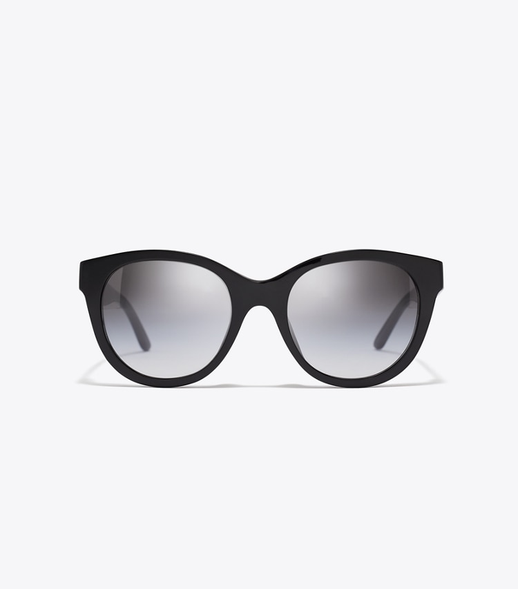 Tory Burch designer sonnenbrillen & brillen Miller Round Sunglasses in BLACK/GREY GRADIENT front